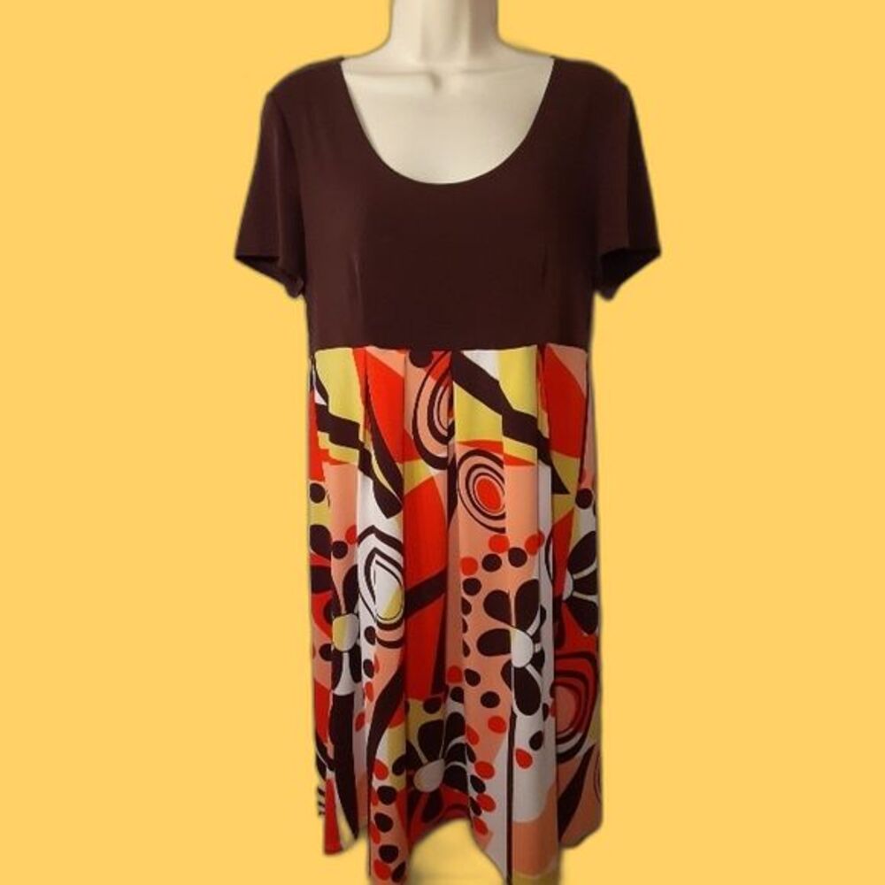 Funky & Fun Size 6 AA Studio Geometic Pattern Spring Dress